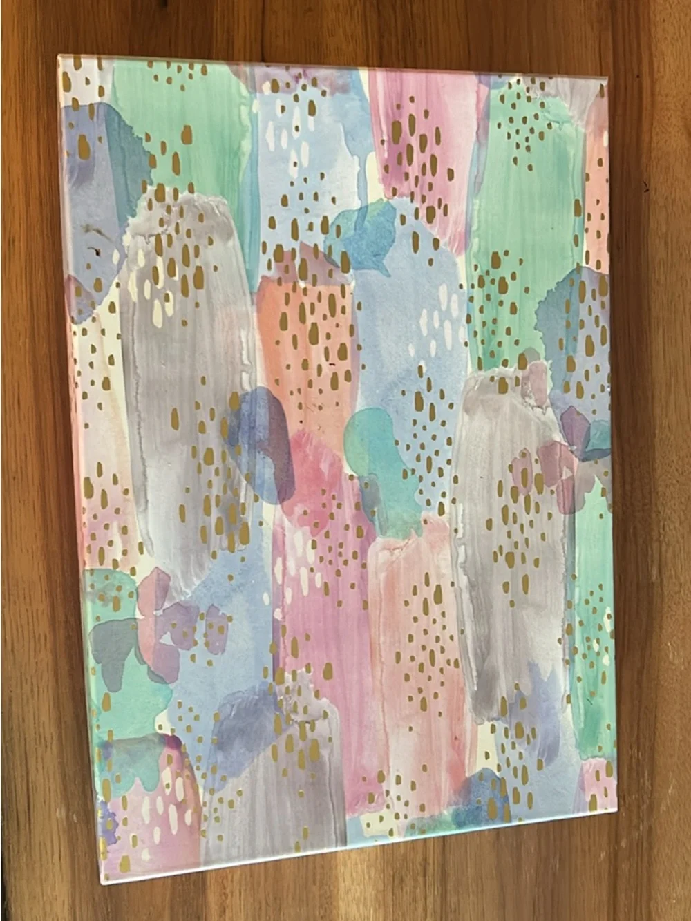 Pastel Watercolor Gold Accent Decorative Box - Home Party Supplies